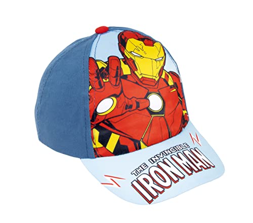 Marvel Avengers Hut für Jungen, Baseball Kappe, Iron Man Hulk Design, Kinder-Sommermütze, Geschenk für Jungen, Verstellbare Hut | Blau von Marvel