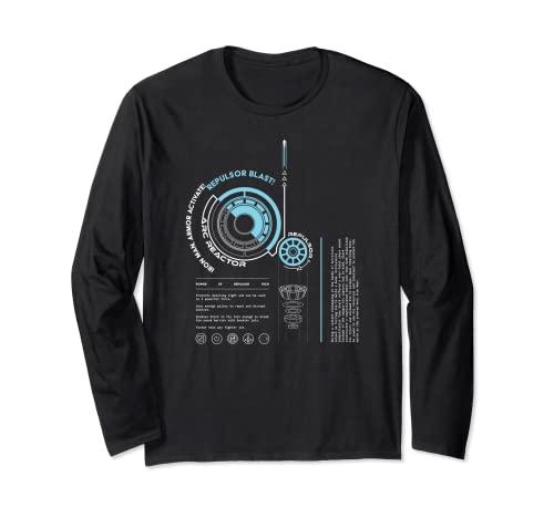 Marvel Avengers Iron Man Armor ARC Reactor Data Readout Langarmshirt von Marvel