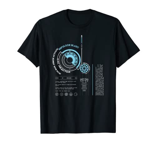 Marvel Avengers Iron Man Armor ARC Reactor Data Readout T-Shirt von Marvel