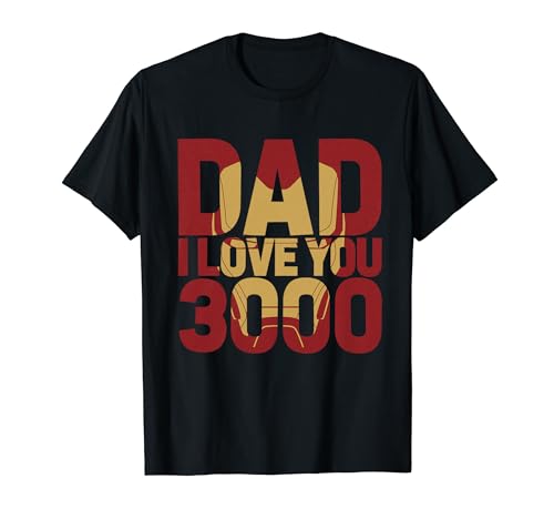 Marvel Avengers Iron Man Dad I Love You 3000 Vatertag T-Shirt von Marvel