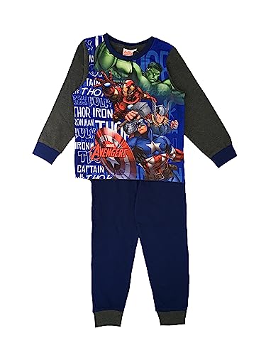 Marvel Avengers Pyjama für Jungen, 2-teiliges Set, Blau, Alter 5-6 Jahre von Marvel