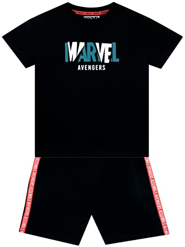 Marvel Avengers T-Shirt und Shorts Set Superhelden-Tageskleidung für Kinder Schwarz 122 von Marvel