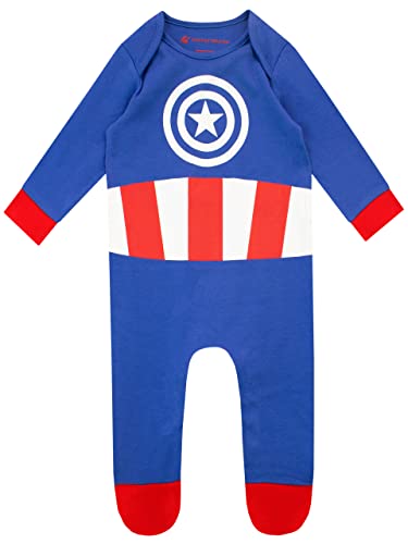 Marvel Baby Jungen Schlafanzug Captain America Blau 74 von Marvel