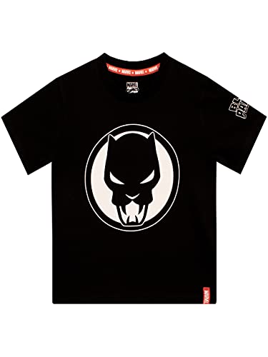 Marvel Black Panther Jungen T-Shirt Schwarz 122 von Marvel