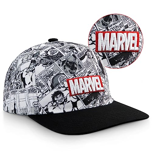 Marvel Summer Baseball Kinder Cap, Bequem Cap als Sonnenschutz für Kinder und Jugendliche, Jungen und Mädchen, Schwarz und Weiß von Marvel