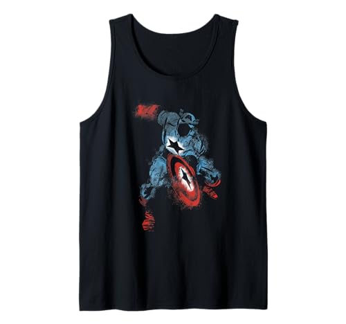 Marvel Captain America Aquarellfarbe Tank Top von Marvel