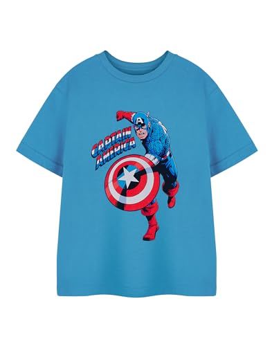 Marvel Captain America Herren Kapuzen-Sweatshirt | Klassischer Shield Logo Grafik Hoodie Superhelden Bekleidung | Rot, Weiß & Blau Pullover Hoody | Avengers Movie Merchandise Geschenk von Marvel