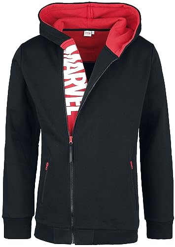 Marvel Classic Logo Männer Kapuzenjacke schwarz S 70% Baumwolle, 30% Polyester Fan-Merch, Filme von Marvel