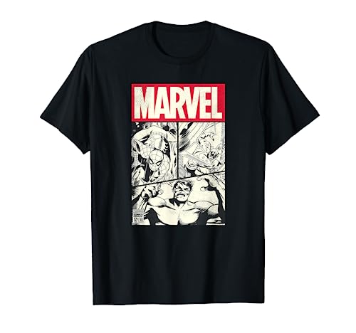 Marvel Comic Cover With Spider-Man, Captain America, Hulk T-Shirt von Marvel