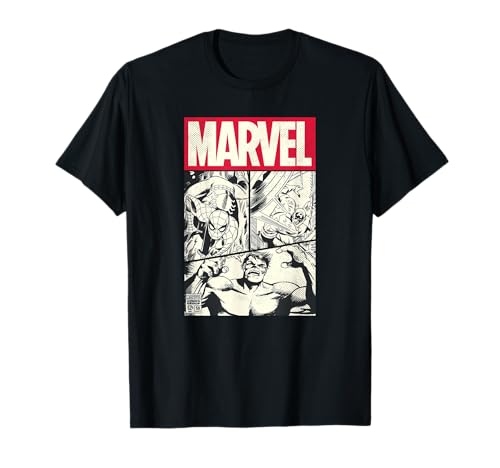 Marvel Comic Cover With Spider-Man, Captain America, Hulk T-Shirt von Marvel