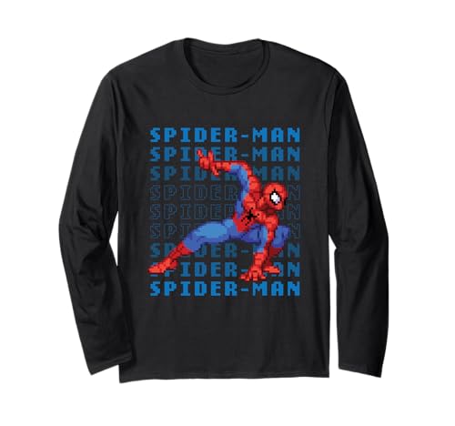 Marvel Cosmic Invasion Game Spider-Man Retro Pixel Graphics Langarmshirt von Marvel