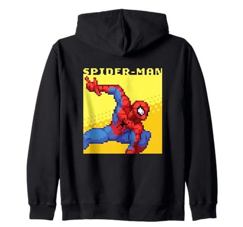 Marvel Cosmic Invasion Spider-Man Retro Pixel Graphics Kapuzenjacke von Marvel