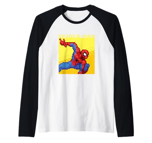 Marvel Cosmic Invasion Spider-Man Retro Pixel Graphics Raglan von Marvel