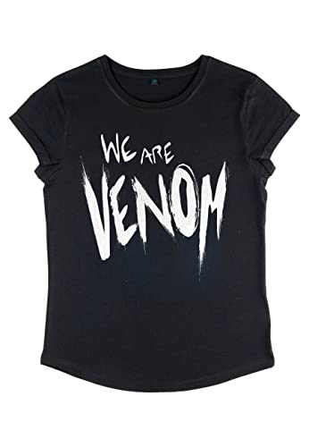 Marvel Damen Avengers Classic We Are Venom Slime Women's Rolled Sleeve T-shirt, Schwarz, L von Marvel