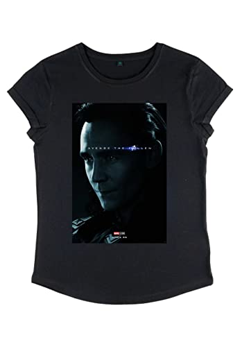 Marvel Avengers: Endgame - Avenge Loki Women's Rolled-sleeve Black L von Marvel