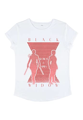 Marvel Black Widow: Movie - Spy Secrets Women's Rolled-sleeve White XL von Marvel