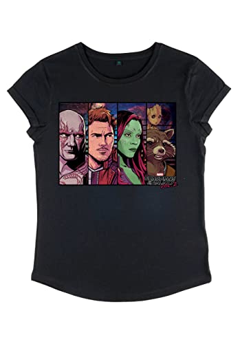 Marvel Guardians Of The Galaxy 2 - We Is Boxed Women's Rolled-sleeve Black L von Marvel