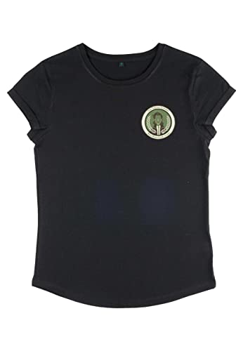 Marvel Damen Loki Loki Badge Women's Rolled Sleeve T-shirt, Schwarz, XL von Marvel