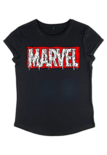 Marvel - Melting Marvel Women's Rolled-sleeve Black XL von Marvel