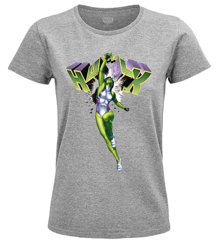 Marvel Damen Womarcots021 T-Shirt, grau meliert, X-Large von Marvel