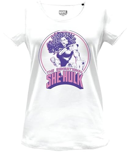Marvel Damen Womarcots022 T-Shirt, weiß, XXL von Marvel