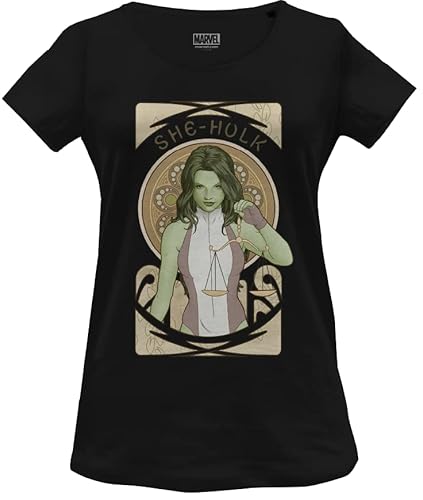 Marvel Damen Womarcots023 T-Shirt, Schwarz, XXL Marvel Damen Womarcots023 T-Shirt, Schwarz, XXL von Marvel