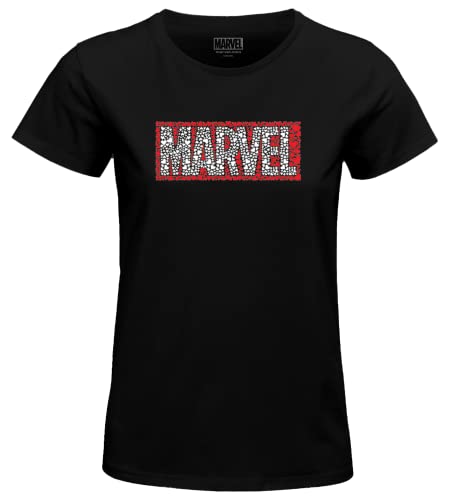 Marvel Damen Womarcots037 T-Shirt, Schwarz, XXL von Marvel