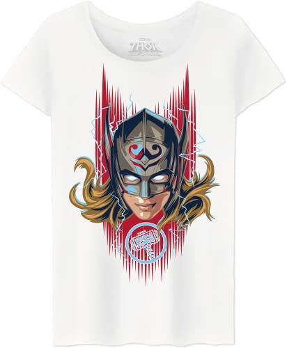 Marvel Damen Wotlatmts010 T-Shirt, weiß, Large von Marvel