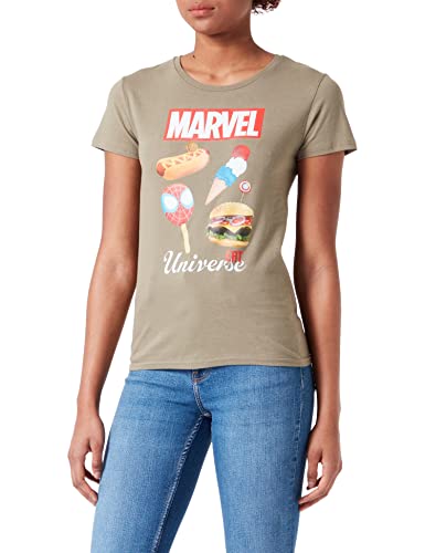 Marvel Damen womarcots035 T-Shirt, kaki, Large Marvel Damen womarcots035 T-Shirt, kaki, Large von Marvel