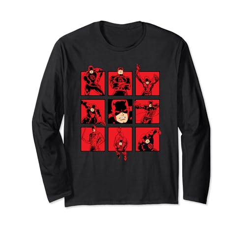 Marvel Daredevil The Faces of The Man With No Fear Langarmshirt von Marvel