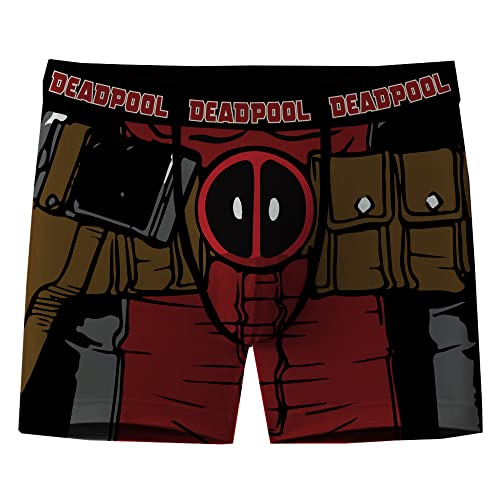 Marvel Deadpool Slips für Herren Erwachsene Merch Unterwäsche Herren Boxer 2X 2XL XXL (2X-Large, Schwarz) von Marvel