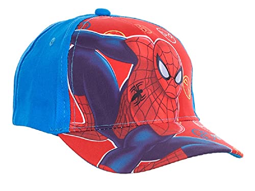 Marvel Disney Offizielle Spiderman Kinder Jungen Mützen Baseball Kappe Alter 2 zu 6 Jahre (52cm (Alter 3/5), Spiderman Blau ET4031) von Marvel
