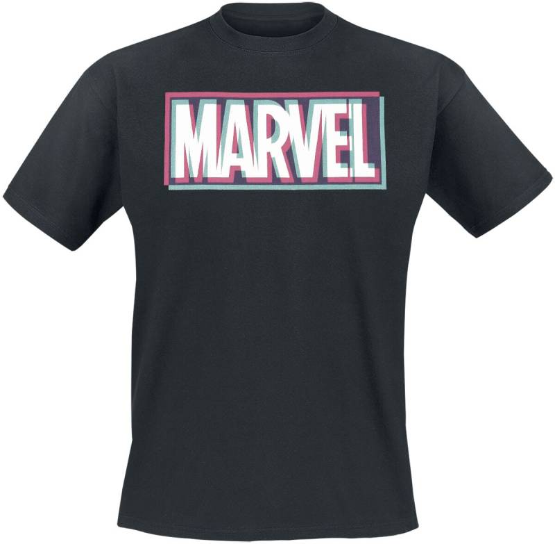 Marvel - Disney T-Shirt - Glitch Logo - S bis XXL - für Männer - Größe XXL - schwarz  - Lizenzierter Fanartikel von Marvel