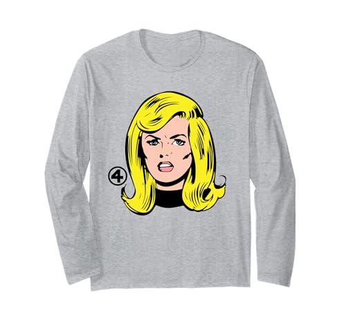 Marvel Fantastic Four Invisible Woman Big Face Costume Langarmshirt von Marvel
