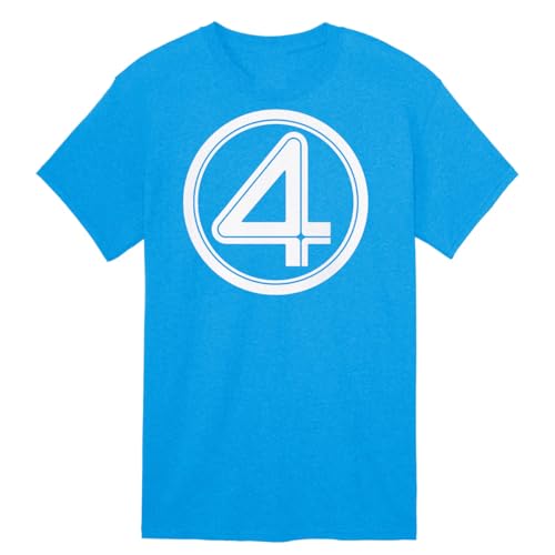 Marvel Fantastic Four Logo Symbol T-Shirt, Saphir, Mittel von Marvel