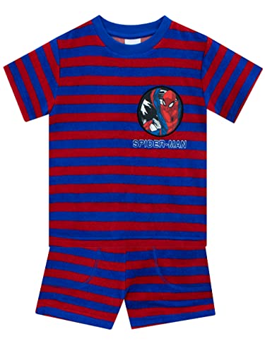 Marvel T-Shirt und Shorts Set | Spiderman Tshirt Kinder | Sommer Bekleidungssets für Jungen Mehrfarbig 122 von Marvel