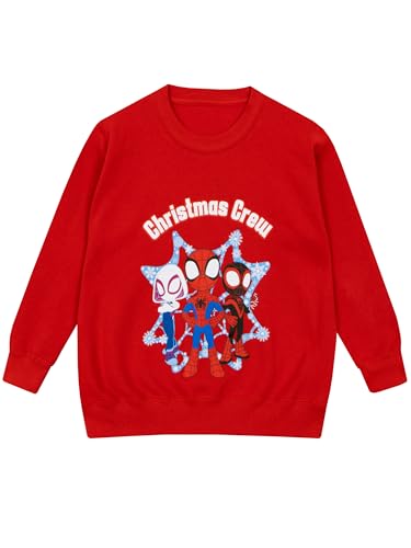 Marvel German Jungen Spiderman Weihnachtspullover | Spidey Jungen Weihnachtspullover | Offizielle Spiderman-Merchandise | Blau | 104 von Marvel