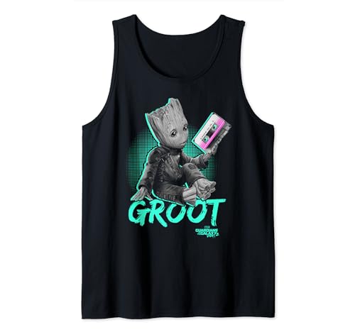 Marvel Guardians Vol. 2 Baby Groot Neon Tape Tank Top von Marvel