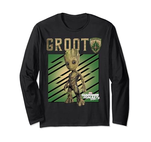 Marvel Guardians Vol. 2 Baby Groot Shield Langarmshirt von Marvel