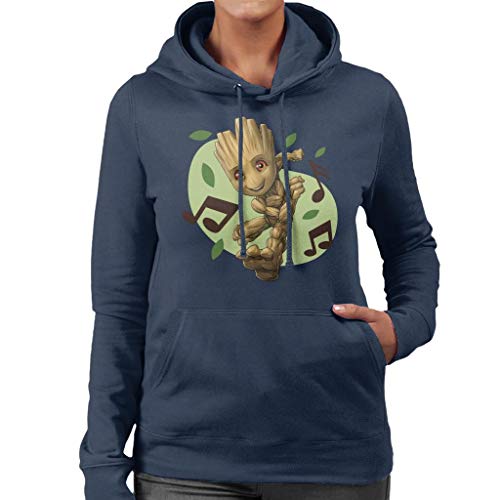 Marvel Guardians of The Galaxy Groot Musical Clefs Women's Hooded Sweatshirt von Marvel