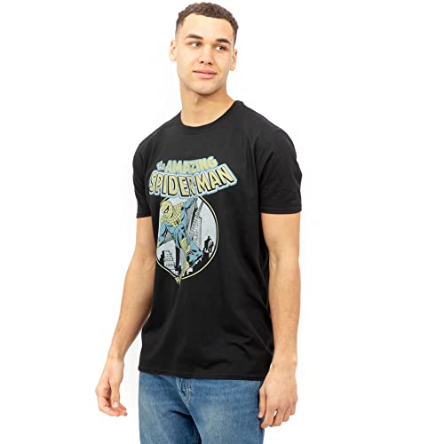 Marvel Herren City Slinger T-Shirt, Schwarz, XL von Marvel