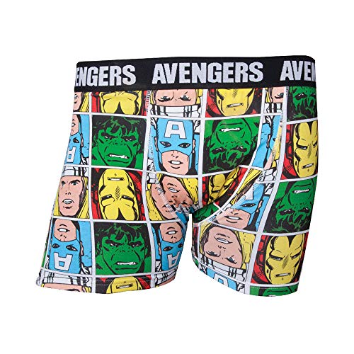 Marvel Herren Comics Avengers Characters Men's Boxer Shorts Underwear Boxershorts, Mehrfarbig (Mehrfarbig), M von Marvel