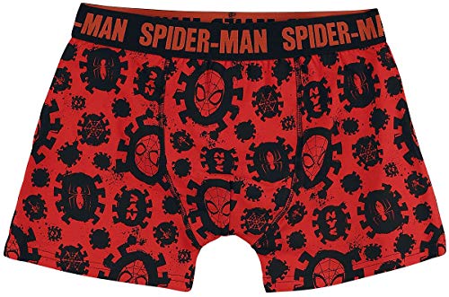 Marvel Herren Comics Spider-Man Men's All-Over Print Boxer Shorts Underwear, Small, Red/Black (Zb240331spn-s) Boxershorts, Rot (Rot), S von Marvel