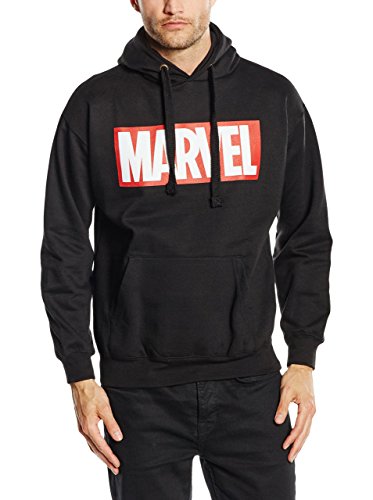 MARVEL Herren Core Logo Kapuzenpullover, schwarz, M von Marvel