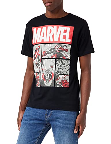 Marvel Herren Heroes Comics T-Shirt, Schwarz (Black Blk), XX-Large von Marvel