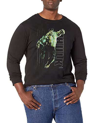 Marvel Herren Hulk Glow T-Shirt, schwarz, XL Groß Tall von Marvel