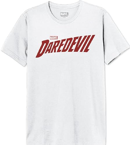 Marvel Herren Medadevts014 T-Shirt, weiß, L von Marvel