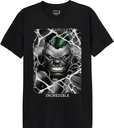 Marvel Herren Mehulkcts063 T-Shirt, Schwarz, 56 von Marvel