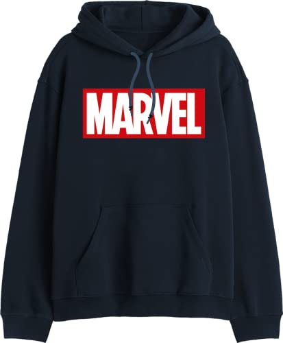 Marvel Herren Memarcosw031 Kapuzenpullover, Marineblau, L von Marvel