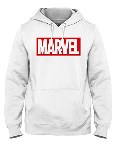 Marvel Herren Memarcosw031 Kapuzenpullover, Weiß, M von Marvel